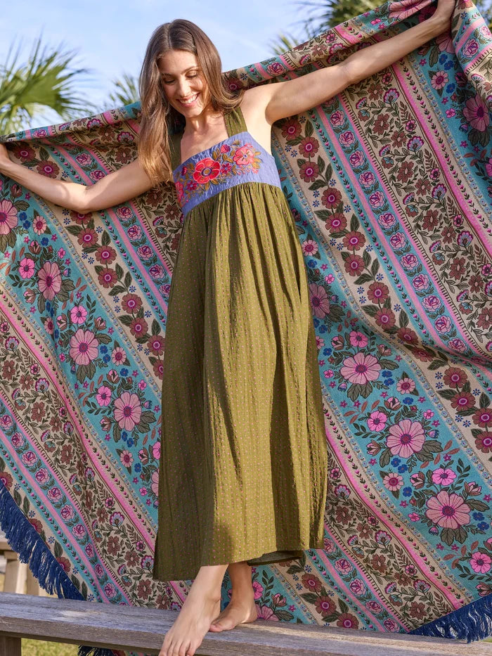 Boho Fringe Bedspread - Florence Border-view 4