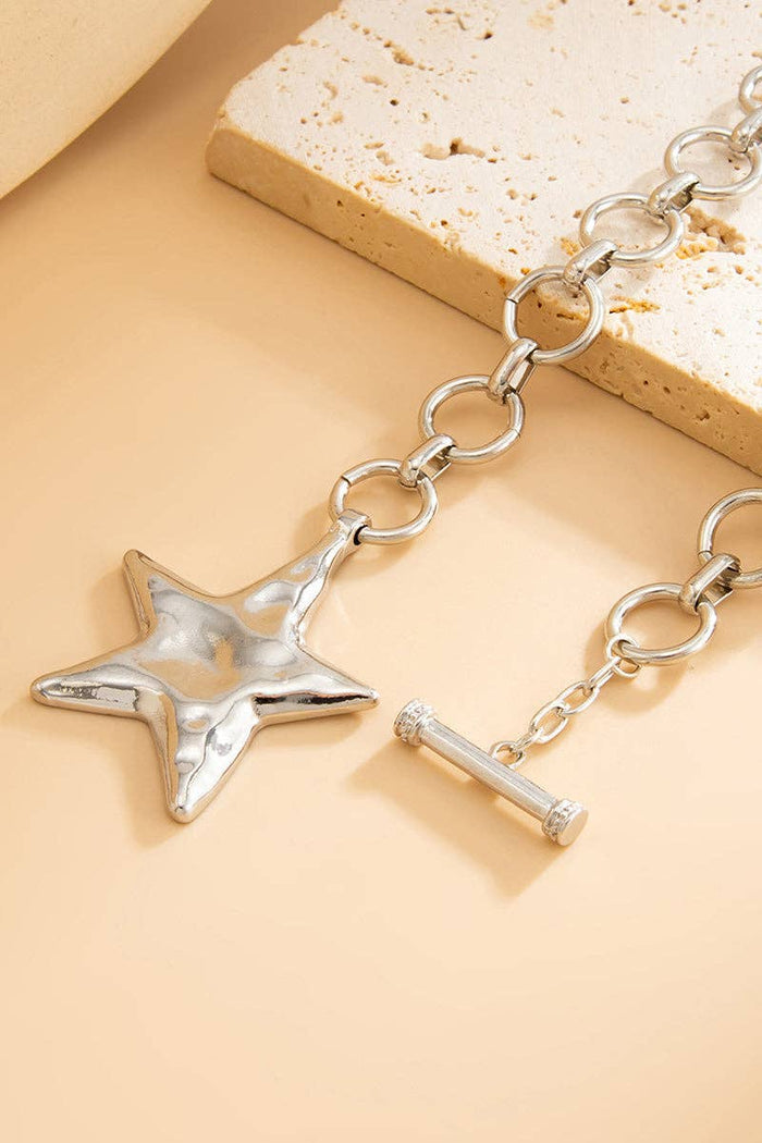 Chunky Chain Cross Pendant Necklace