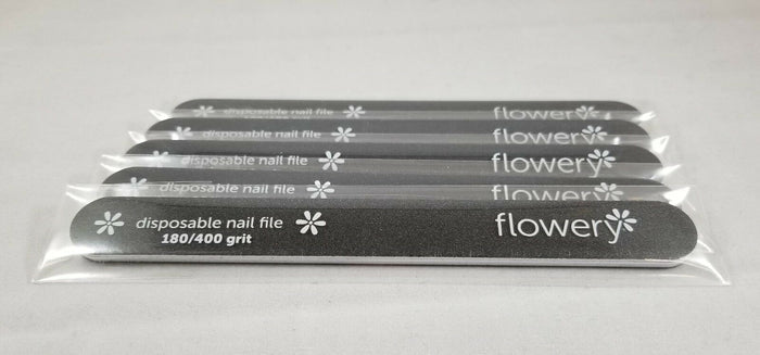 Flowery Disposable Nail Files - Cushion 180/400 Grit (DFCB4)