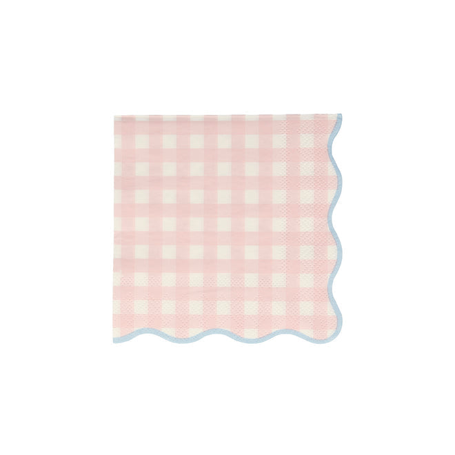 Meri Meri - Napkins - Gingham - Pink
