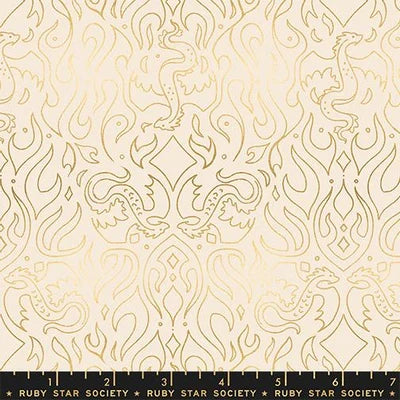 Shell - Fireglow Metallic - Fat Quarter