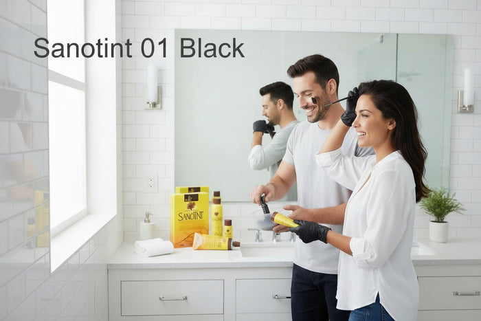 Sanotint Ammonia Free Black Hair dye - ammonia free natural hair color for grey coverage Buy from Salonservdirect, Leicester LE5 5LD