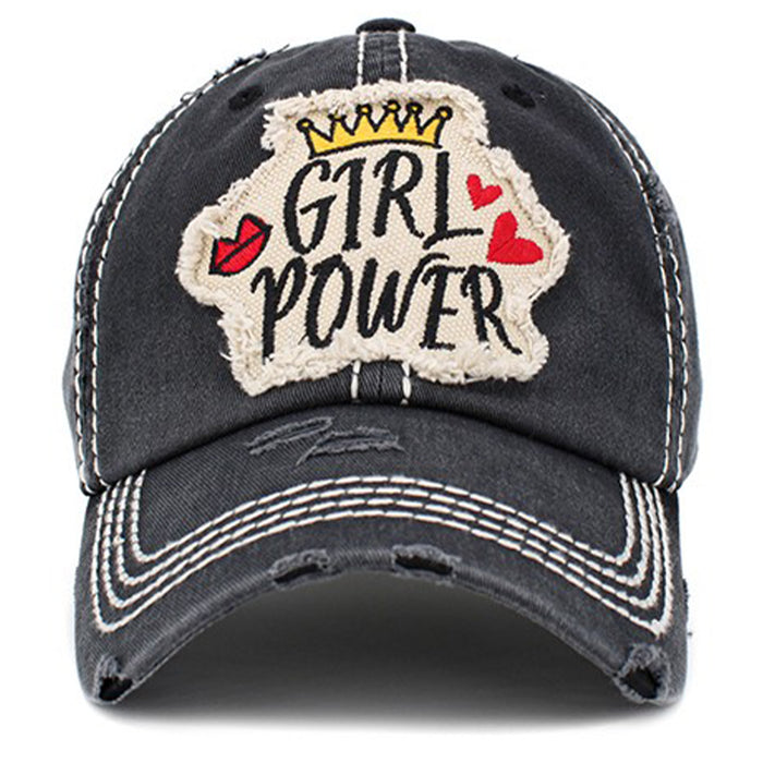 1407 - Girl Power Hat - Black