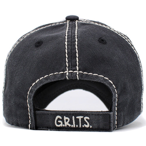 1413 - Girls Raised In The South Hat - Black
