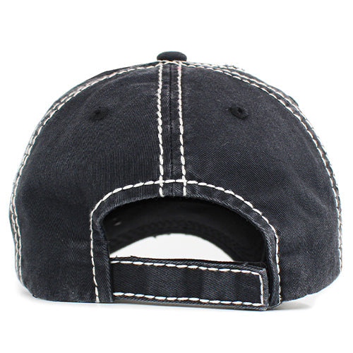 1448 - Cancer Survivor Hat - Black