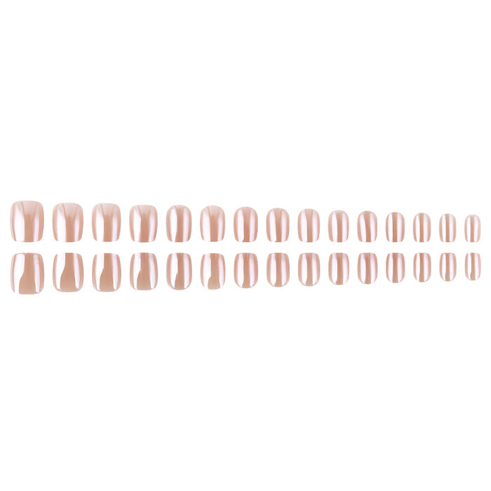 30 pieces rose gold plating short square