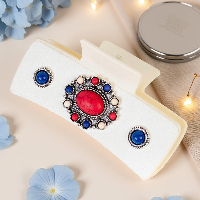 79065 - Western Fourth of July Claw Clip - Red White & Blue