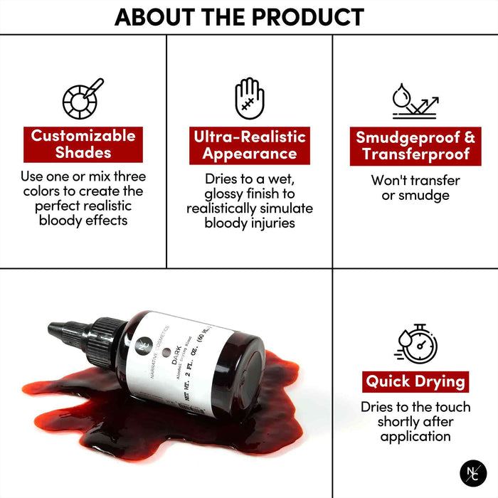 About Alcohol Drying Blood for SFX makeup
