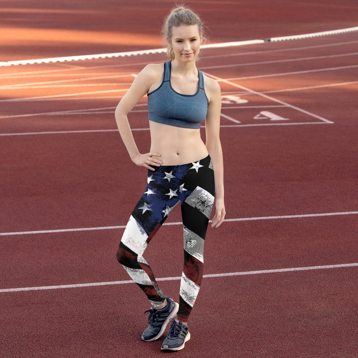 American Flag Leggings