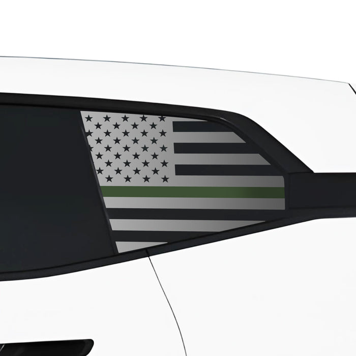 Quarter Window American Flag Vinyl Decal Stickers Fits BMW iX 2022 - 2025 - Bogar Tech Designs