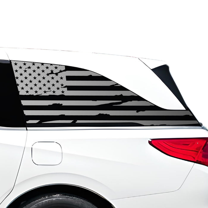 Quarter Window American Flag Vinyl Decal Stickers Fits Honda Odyssey 2018 - 2025 - Bogar Tech Designs