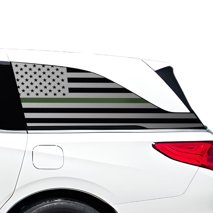 Quarter Window American Flag Vinyl Decal Stickers Fits Honda Odyssey 2018 - 2025 - Bogar Tech Designs