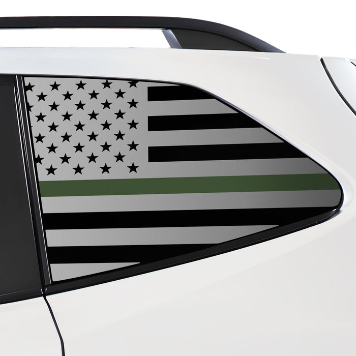 Quarter Window American Flag Vinyl Decal Stickers Fits Subaru Forester 2019 - 2024 - Bogar Tech Designs