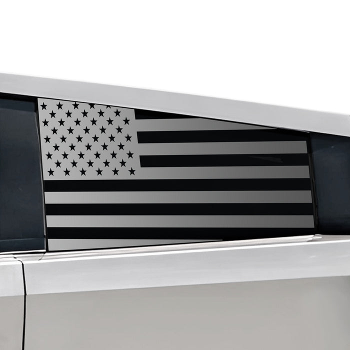 Rear Window American Flag Vinyl Decal Stickers Fits Tesla Cybertruck - Bogar Tech Designs