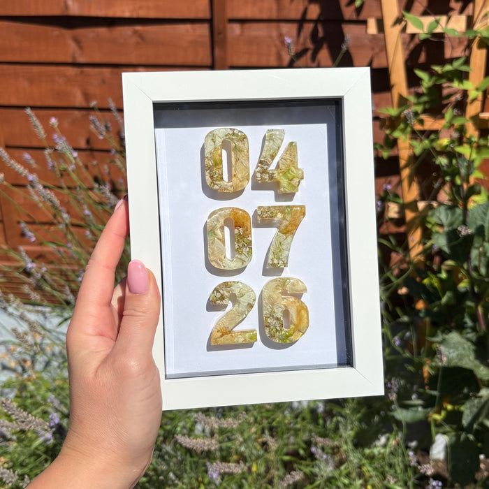 Anniversary Date Frame - White 5x7”