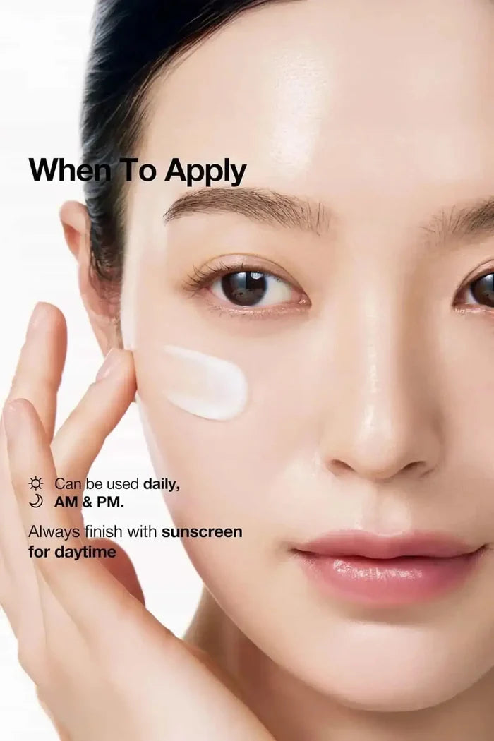 Guidance on how to apply the Anua lightweight moisturizer daily, both AM and PM, to achieve a healthy skin appearance.