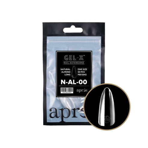 Apres Gel-X Natural Refill Bag 50pcs - Size #00 - 9 - Almond | Long