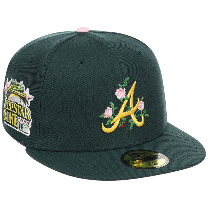Atlanta Braves MLB Augusta Bloom New Era 59FIFTY - Dark Green