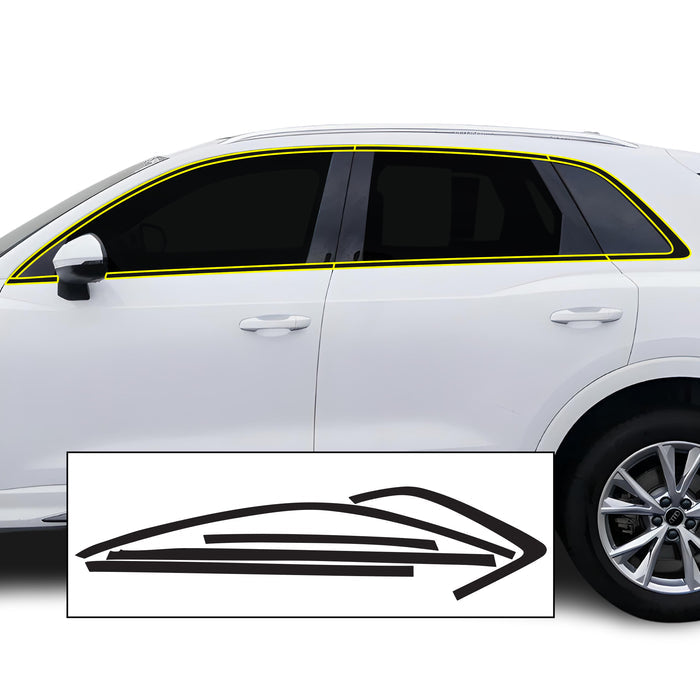 Vinyl Chrome Delete Blackout Decal Stickers Overlay Film Fits Audi Q3 2019 - 2025 - Bogar Tech Designs