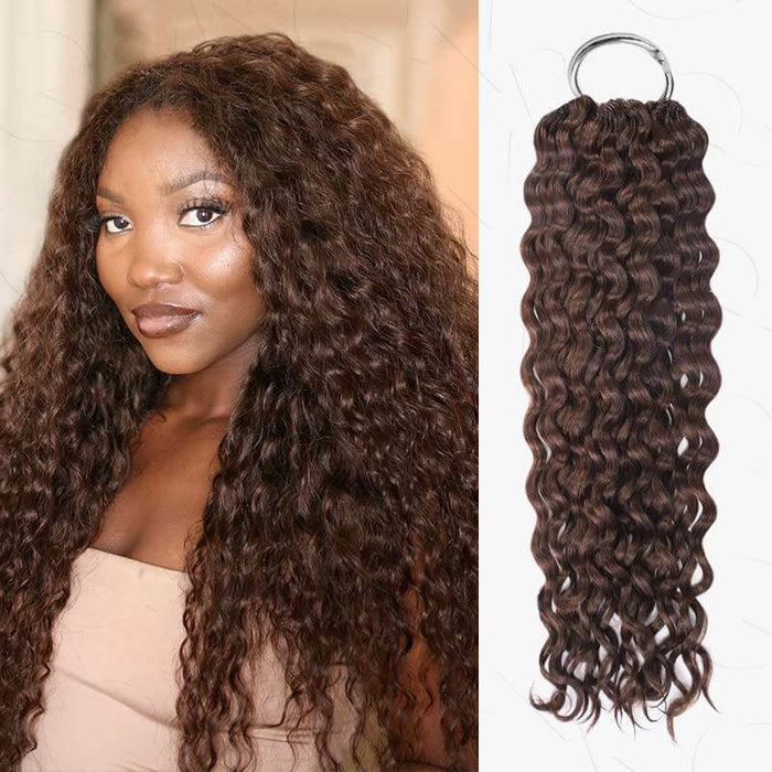 Dark Brown #4 / Water Wave (Total 4 packs) / 14''