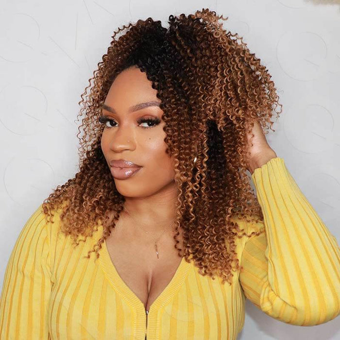 #T1B/30/27 small kinky curly crochet hair 100% huma hair