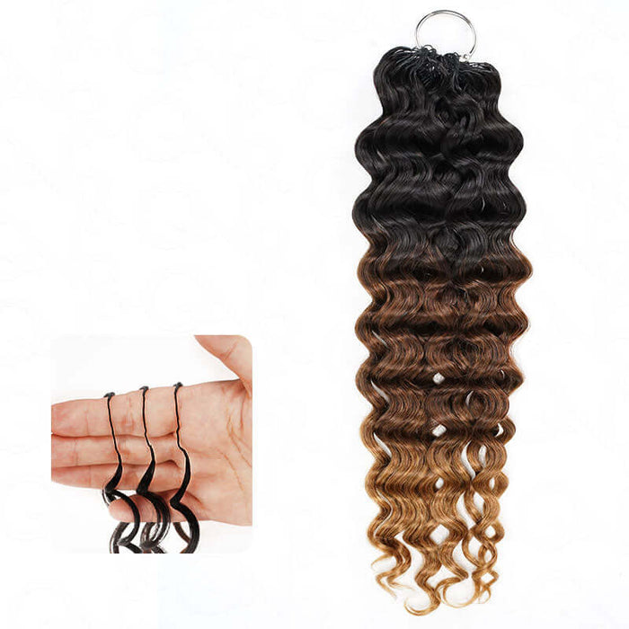 Ombre #T1B/30/27 / Water Wave (Total 4 packs) / 14''