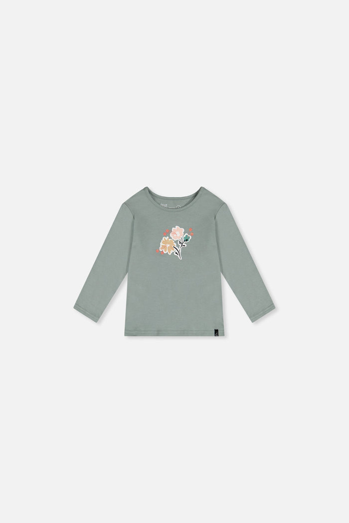 Baby Organic Cotton Long Sleeve T-Shirt Sage Green-0