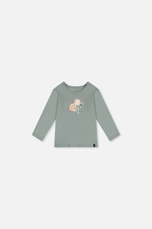 Baby Organic Cotton Long Sleeve T-Shirt Sage Green-0