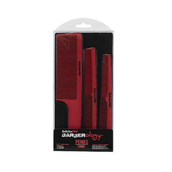 BabylissPRO Barberology Barbers Comb Set 3pc