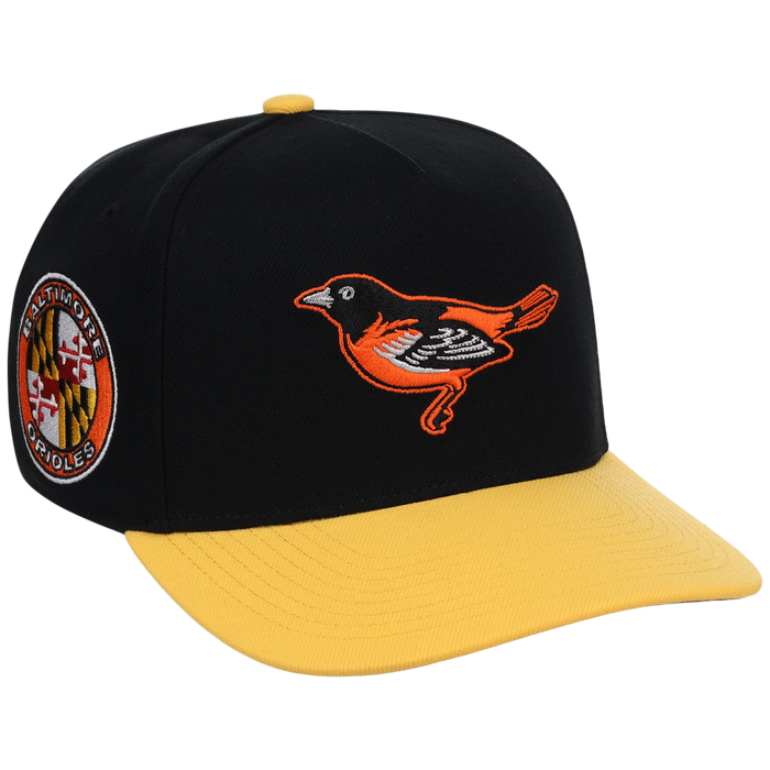 Baltimore Orioles Mitchell & Ness MLB 'Era Flip' Heritage Series Pro Pinch - Black/Yellow