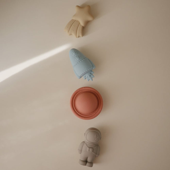 Mushie - Bath Toy - Space - Set Of 4 - Lifestyle Cut 1