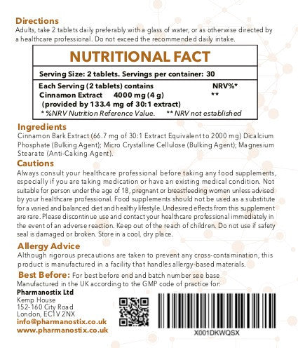 Best Naturals Cinnamon 2000mg TABLETS GMP High Quality