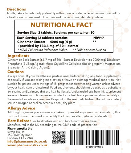 Best Naturals Cinnamon 2000mg TABLETS GMP High Quality