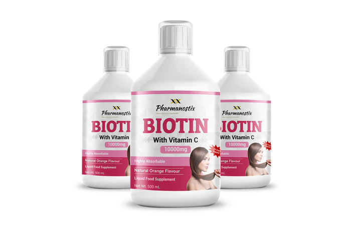 Biotin Liquid 500 mL - High Strength 10000mcg With Vit C