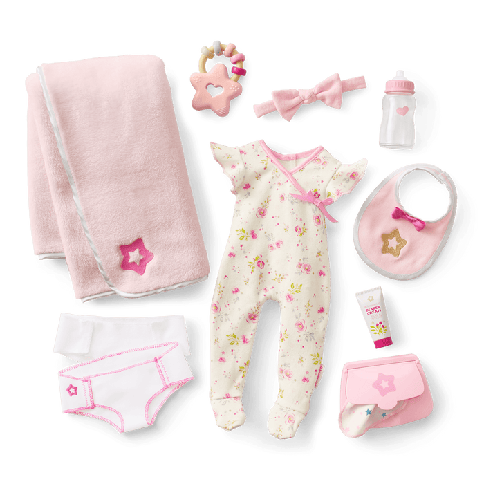 Bitty Baby® Doll #3 with blonde hair Care & Play Set