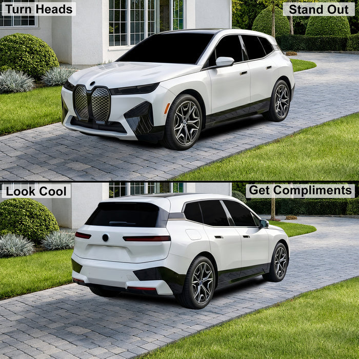 BMW iX 2022–2026 Dark Smoke Headlight & Taillight Tint Kit – Precut Vinyl Lens Overlays