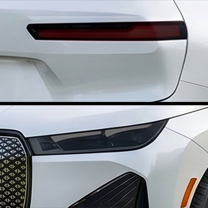 BMW iX 2022–2026 Dark Smoke Headlight & Taillight Tint Kit – Precut Vinyl Lens Overlays