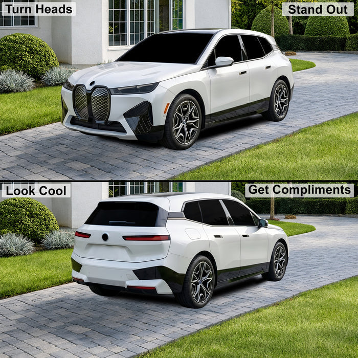 BMW iX 2022–2026 Dark Smoke Headlight & Taillight Tint Kit – Precut Vinyl Lens Overlays