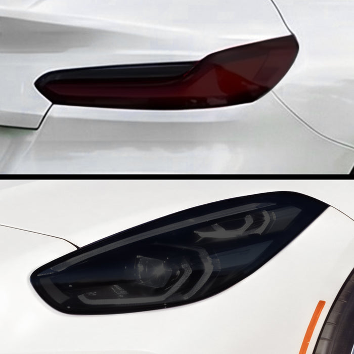 BMW Z4 2019–2026 Dark Smoke Headlight & Taillight Tint Kit – Precut Vinyl Lens Overlays