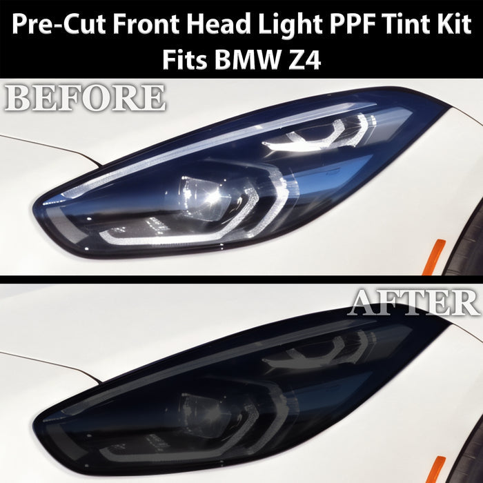 BMW Z4 2019–2026 Dark Smoke Headlight & Taillight Tint Kit – Precut Vinyl Lens Overlays