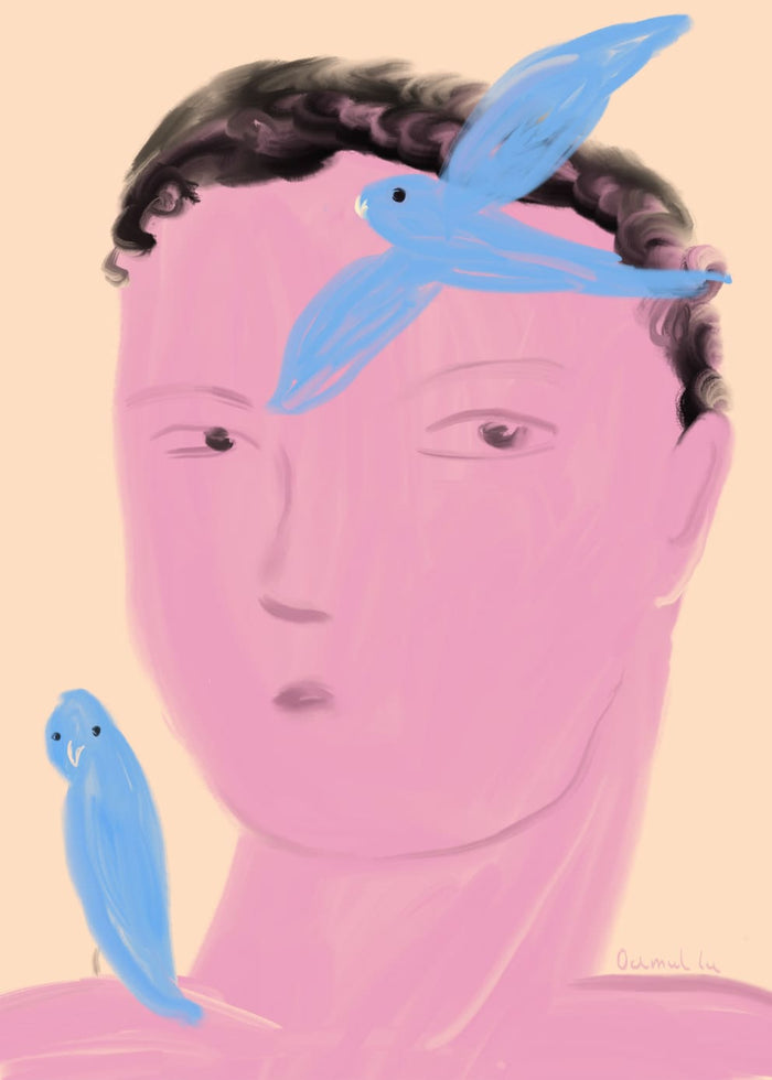 Boy and Parrot by Oamul