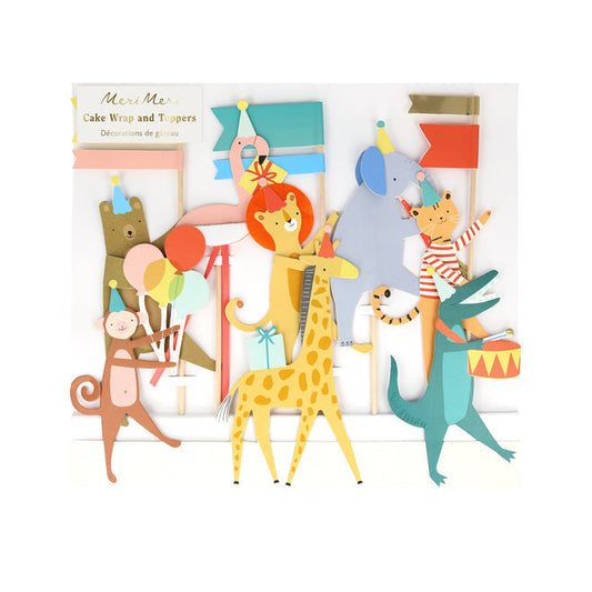Meri Meri - Cake Topper & Wrap - Animal Parade
