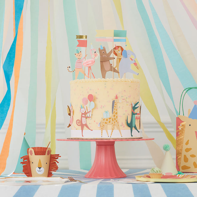 Meri Meri - Cake Topper & Wrap - Animal Parade - Lifestyle Cut