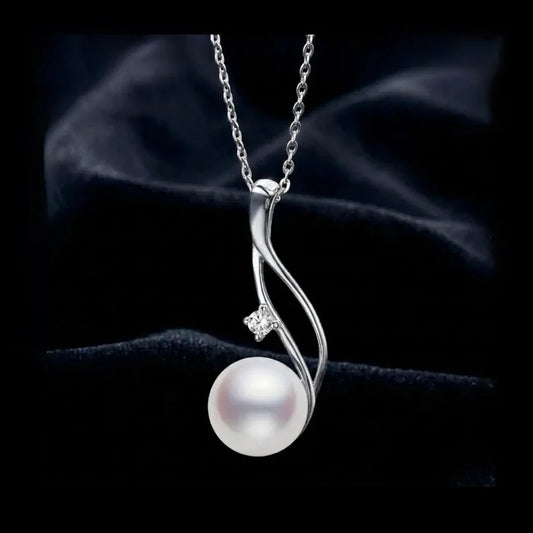 Sterling Silver Pearl Bridal Necklace | Elegant Wedding Pearl Jewelry