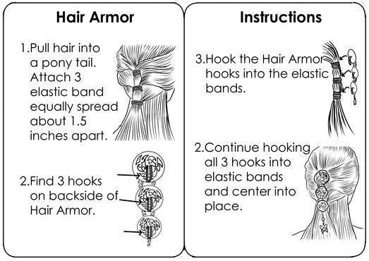 How to wear Celtic Hair Armor – Silver Ponytail Holder step by step