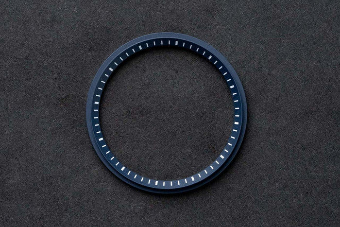 Chapter ring for DIY Watch Club divers - Blue with White Markers