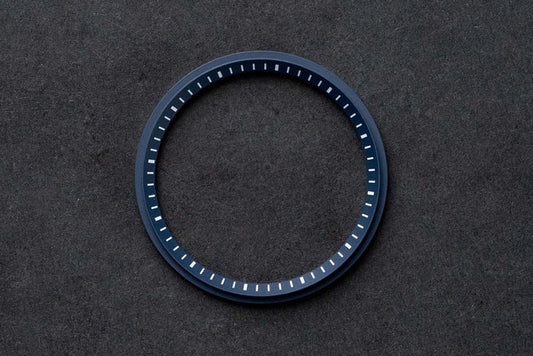 Chapter ring for DIY Watch Club divers - Blue with White Markers