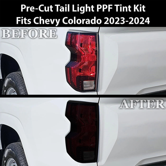 Full Headlight Taillight Precut Smoked PPF Tint Kit Film Overlay Fits Chevrolet Colorado 2023 - 2025 - Bogar Tech Designs