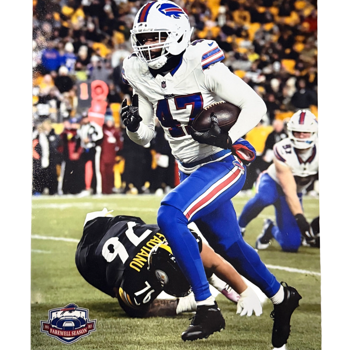Christian Benford Unsigned After Steelers Interception 8x10 Photo