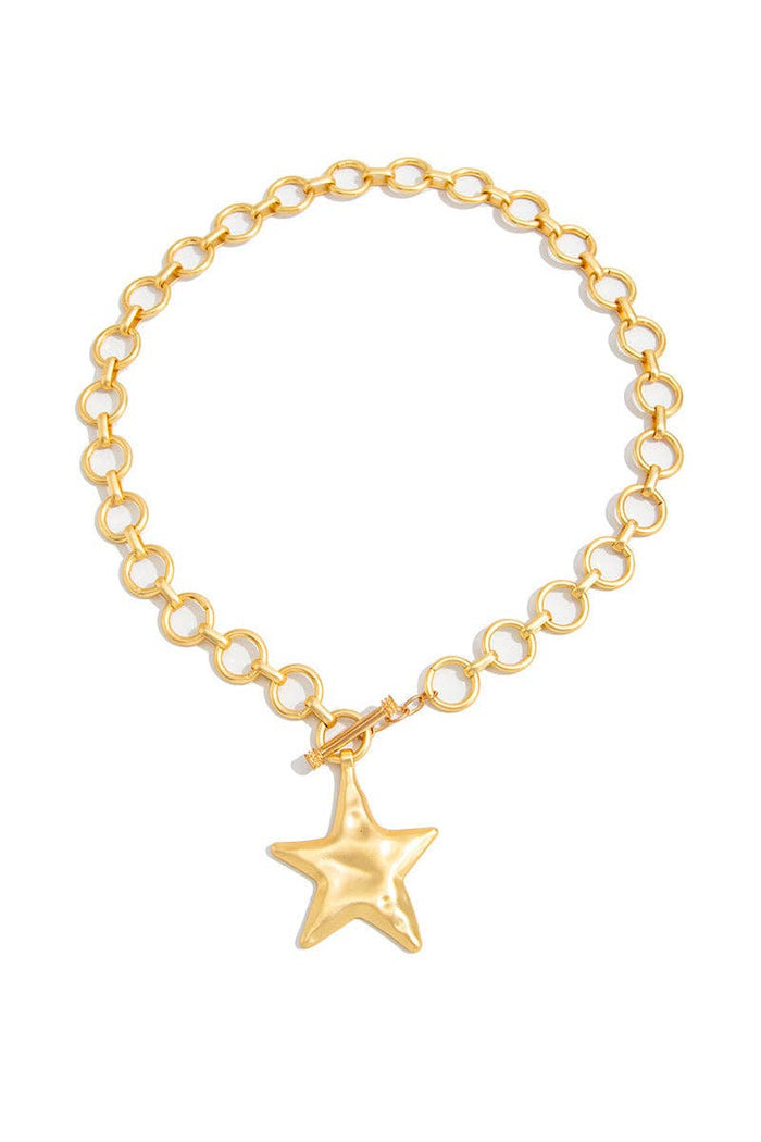 Chunky Chain Cross Pendant Necklace
